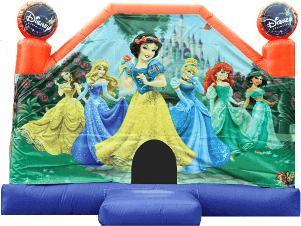 Disney Princess Jumping Castle - Inflatable (672x462), Png Download
