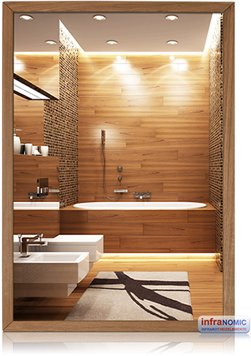 Frame-line, Frames Made Of Wood - Aranżacje Łazienek Wanna I Prysznic (800x621), Png Download