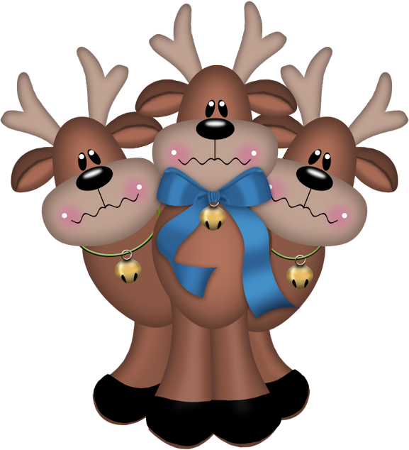 Imagenes De Renos Navideños Tiernos Christmas Clipart, - Imagenes De Renos Navideños (577x634), Png Download
