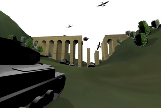 World Of Tanks Diorama - Tree (640x480), Png Download