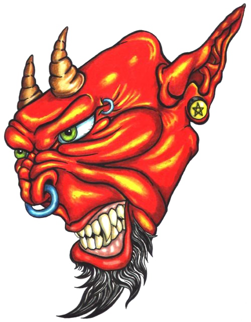 Devil Tattoo Download Transparent Png Image - Demon Tattoo Flash Art (500x641), Png Download