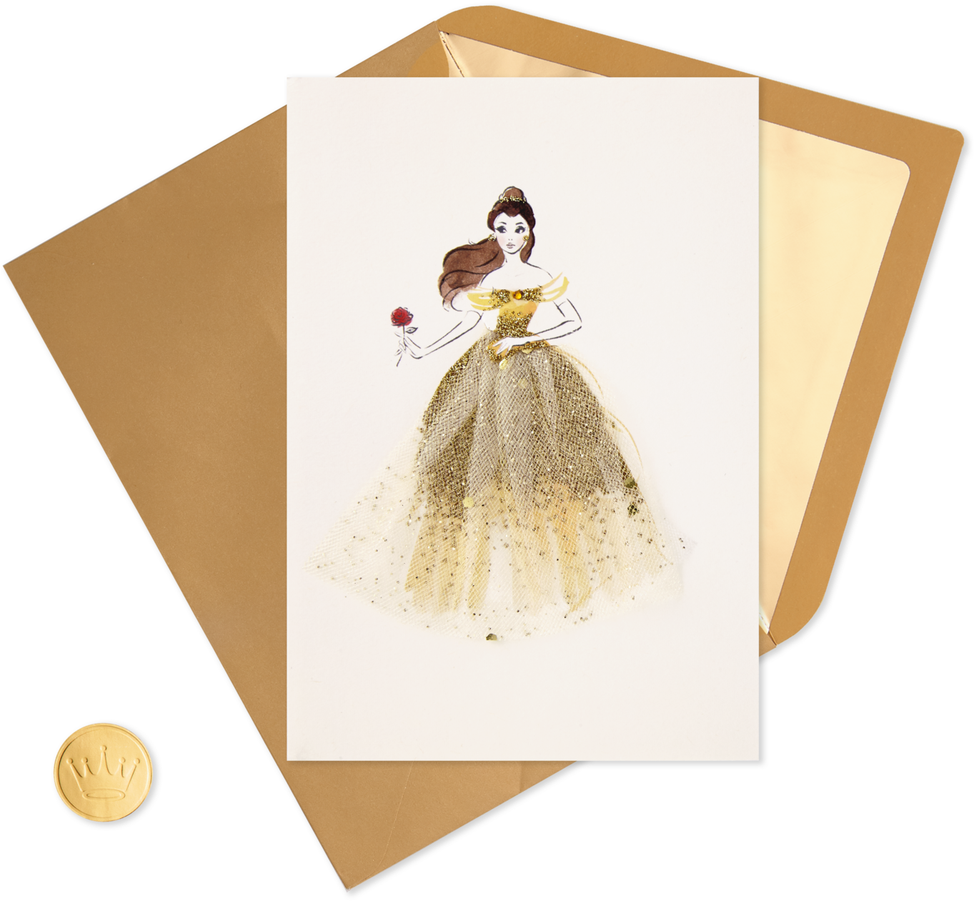 Disney Princess Belle Dreams Come True Birthday Card - Illustration (1470x1470), Png Download