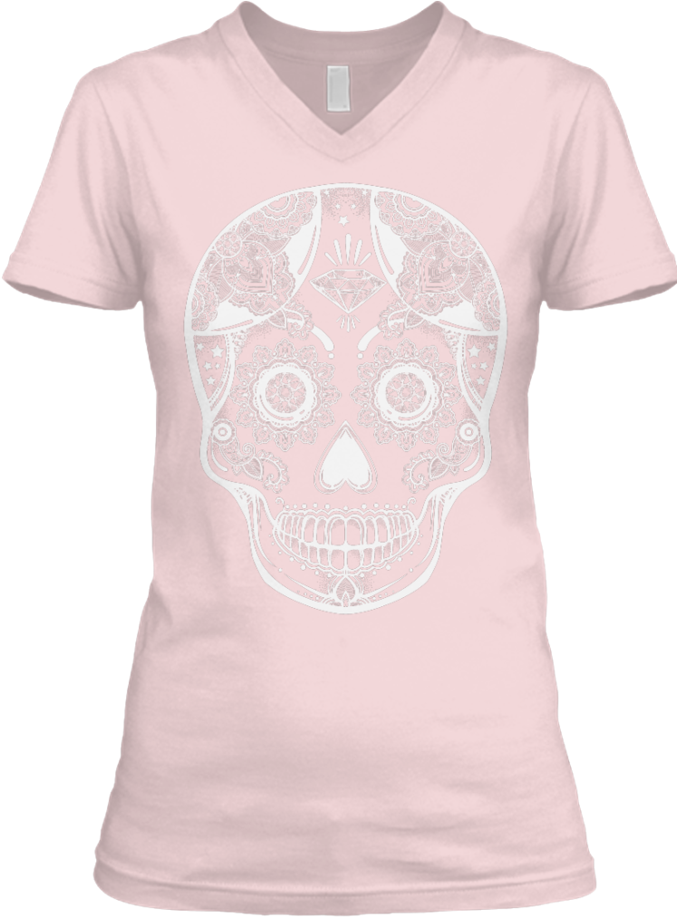 Sugar Skull Gold And Chrome T-shirt - Tease It Till It Stands Up (756x1014), Png Download