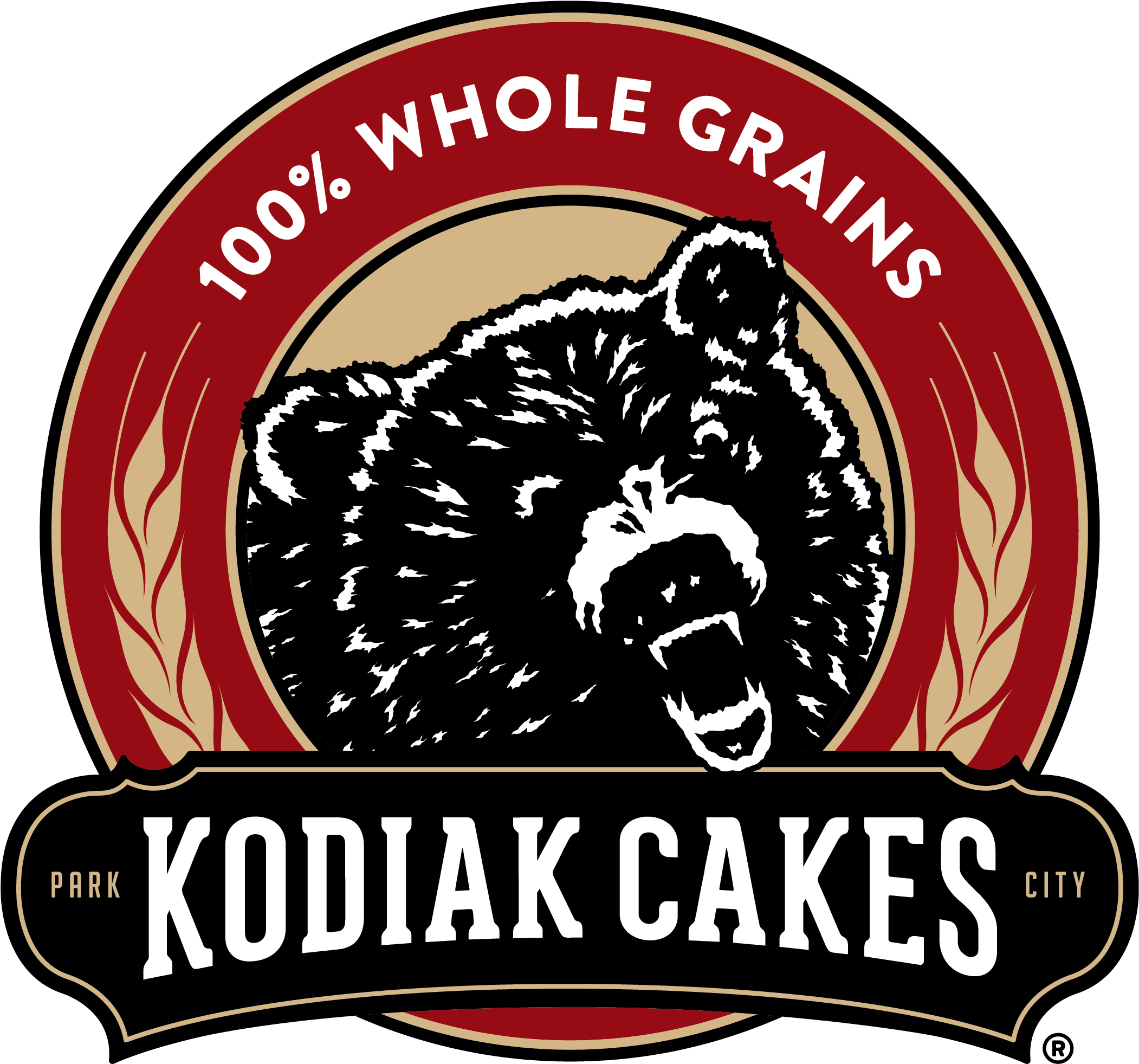 Kodiak Cakes Logo 2017 Primary Logo 3-color - Kodiak Blueberry Lemon Muffins (2551x2551), Png Download