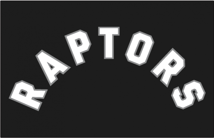 Toronto Raptors Primary Logos Iron On Stickers And - Black-and-white (750x930), Png Download