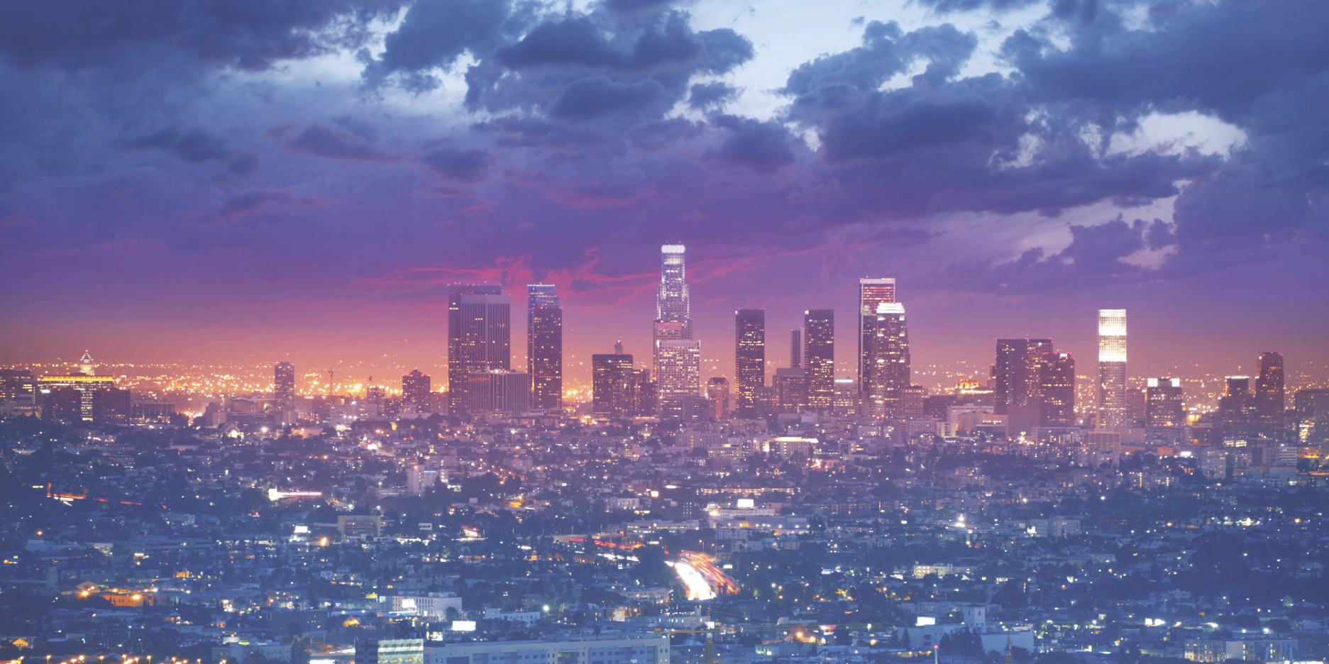 La Fellows Program - Los Angeles California At Night (1873x936), Png Download
