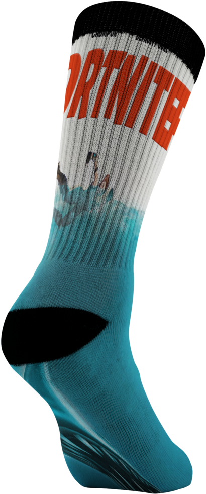 Fortnite Chomp Sr X Jaws Socks - Hockey Sock (1024x1024), Png Download