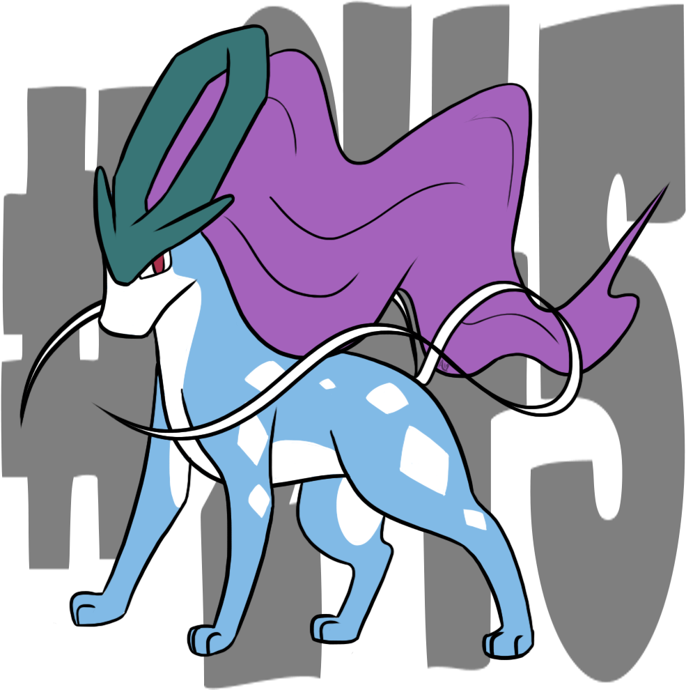 Cran Suicune Pokemon Pokemonaday Https - Cartoon (1000x1000), Png Download