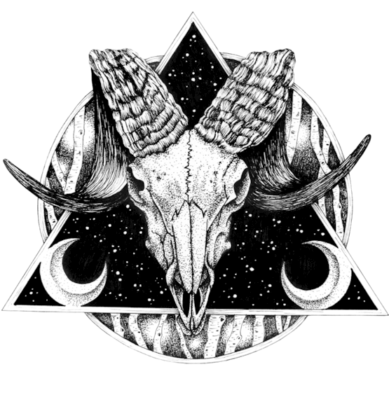 Goat Ram Tattoo, Evil Art, Occult Symbols, Occult Art, - Goat Skull Art (630x630), Png Download