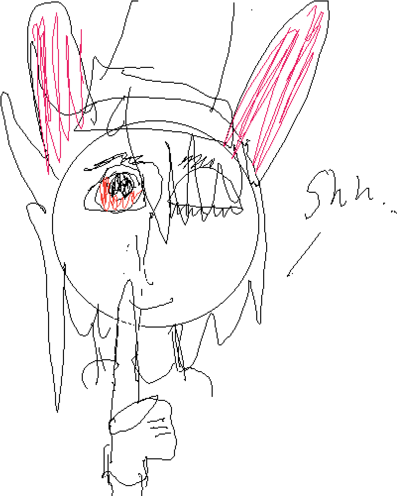 Black Butler Shh - Sketch (1000x1000), Png Download