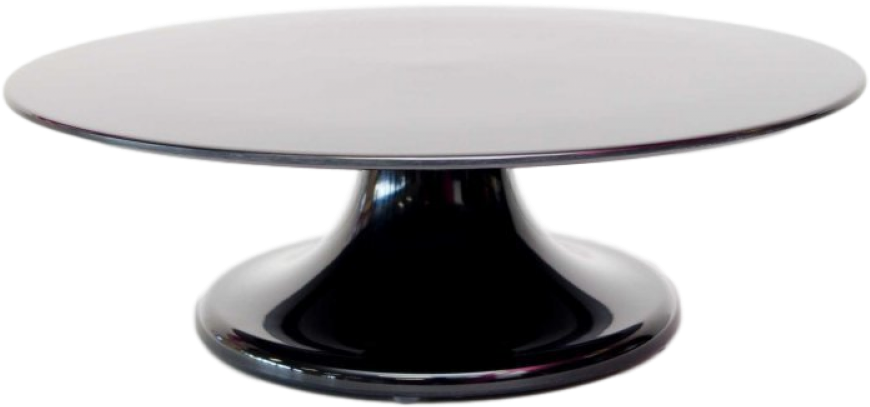 Turntable Cake Stand Black 32cm Melamine - Coffee Table (930x930), Png Download