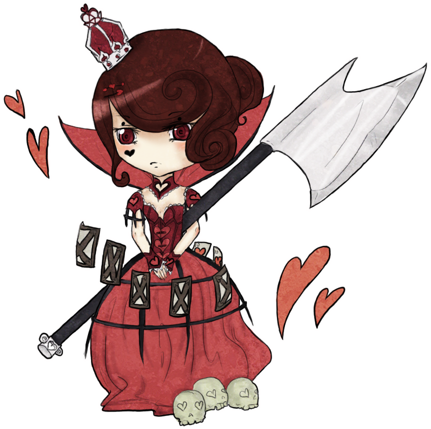 Queen Of Hearts Card Design - Anime Queen Of Hearts (900x900), Png Download