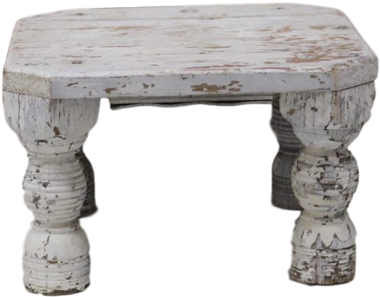 White Wooden Stool - Coffee Table (700x700), Png Download