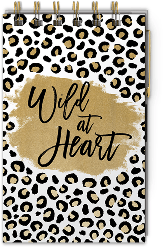 Wild At Heart Spiral Note Pad With Pen - Calligraphy (1000x1000), Png Download