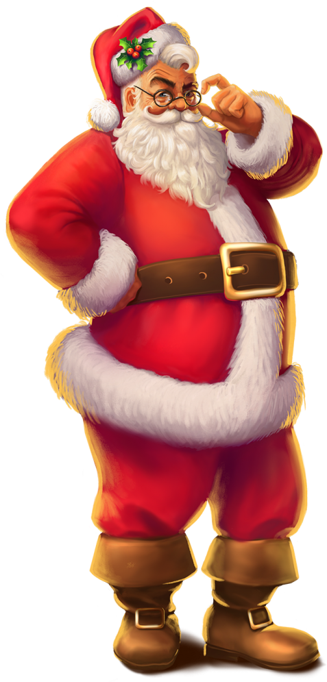 11 Character Santa Stacked Wild Soc Thumbnail - Santa Claus (477x1024), Png Download