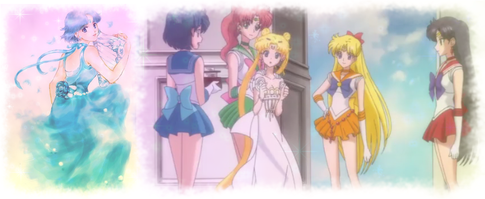 Dans L'anime Sailor Moon Crystal, Sailor Mercury Vécut - Princess Serenity Sailor Mercury (998x406), Png Download