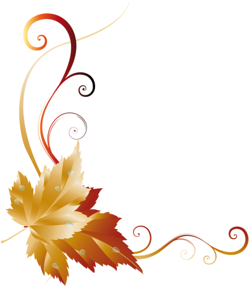 Fall Transparent Leaf Decor Picture Leaf Border, Wood - Thanksgiving Border Clipart Transparent (522x600), Png Download