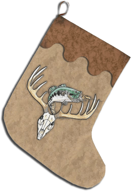 Fishing Hunting Deer Antlers Jumping Fish Large Christmas - Manta Ray (800x800), Png Download