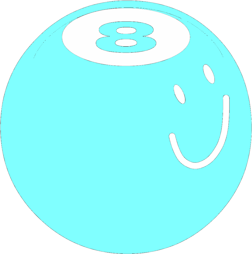 Snow 8 Ball - Circle (988x996), Png Download