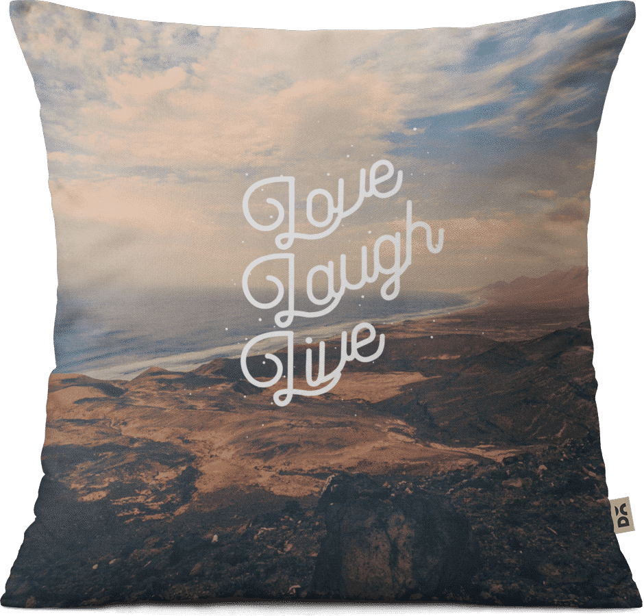 Dailyobjects Love Laugh Live 12" Cushion Cover Buy - Cushion (940x900), Png Download