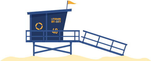 Lifeguard Shack Sand Guard Life Beach Lifeguard (800x600), Png Download