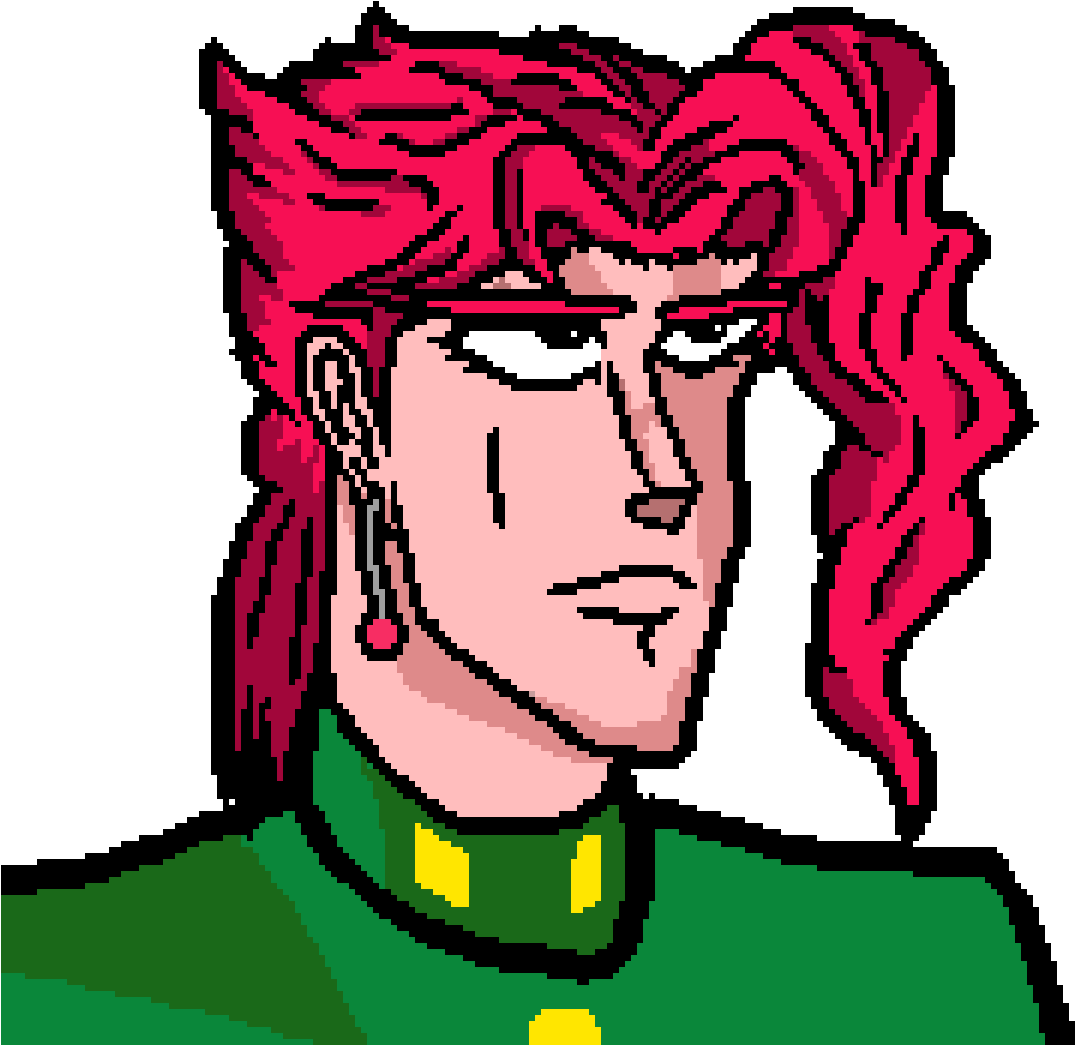 Kakyoin Pxl - Illustration (1200x1200), Png Download