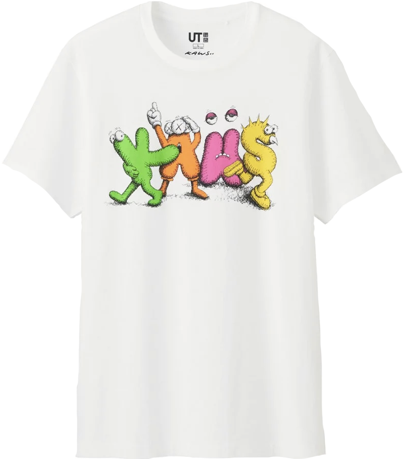 Uniqlo Kaws Tee Shirt (1000x1000), Png Download