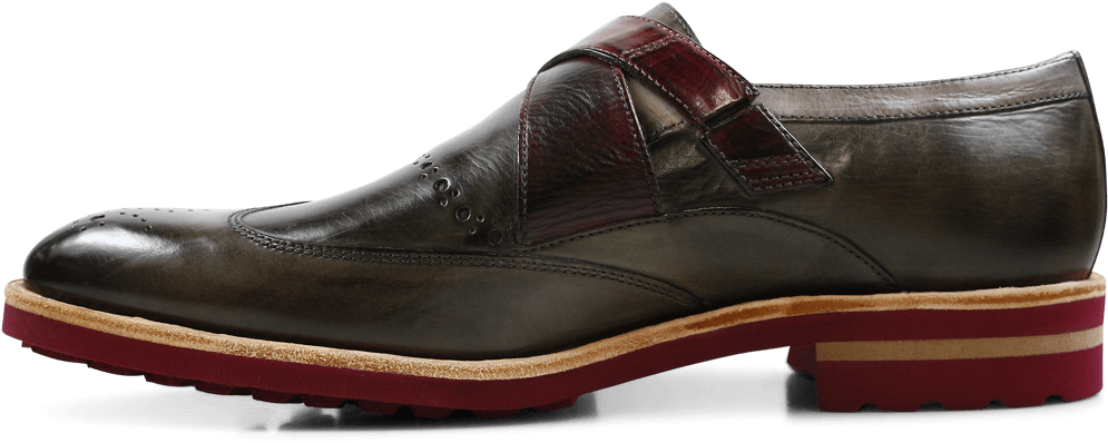 Monks Eddy 14 Smoke Grey Morning Grey Strap Burgundy - Slip-on Shoe (1024x1024), Png Download