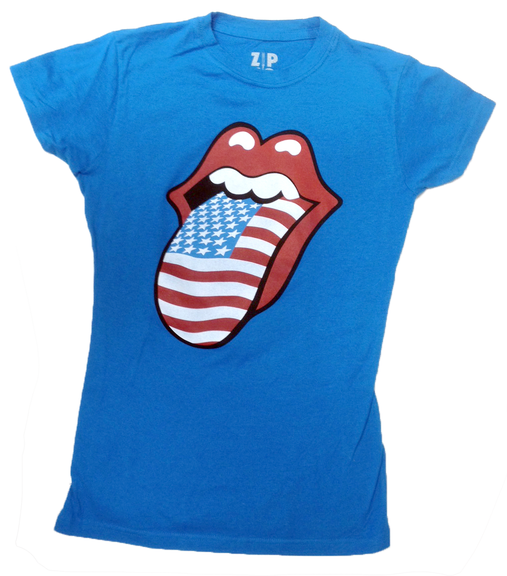 Rolling Stones Tongue Turquoise Babydoll > Rolling - Rolling Stones (1015x1153), Png Download
