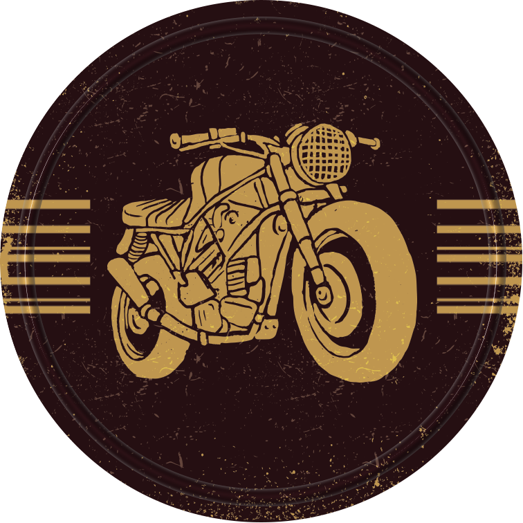 Vintage Bike Metal Badge - Motorcycle (756x756), Png Download