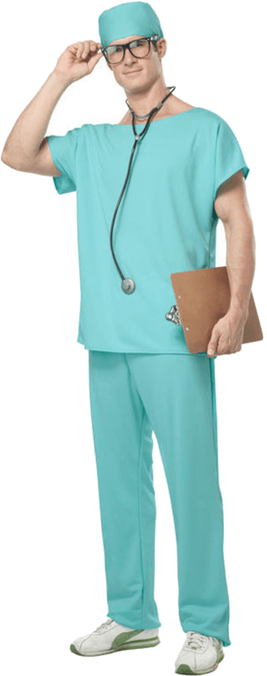 Doctor Scrubs Costume - Doctor Halloween Costume (600x951), Png Download