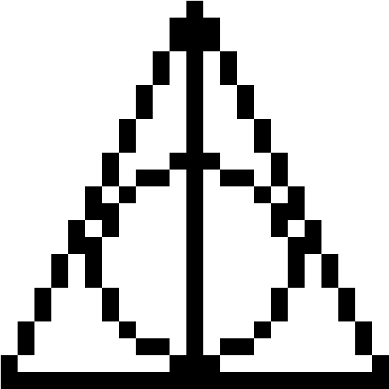 Deathly Hallows - Pixel Art Harry Potter (1176x936), Png Download