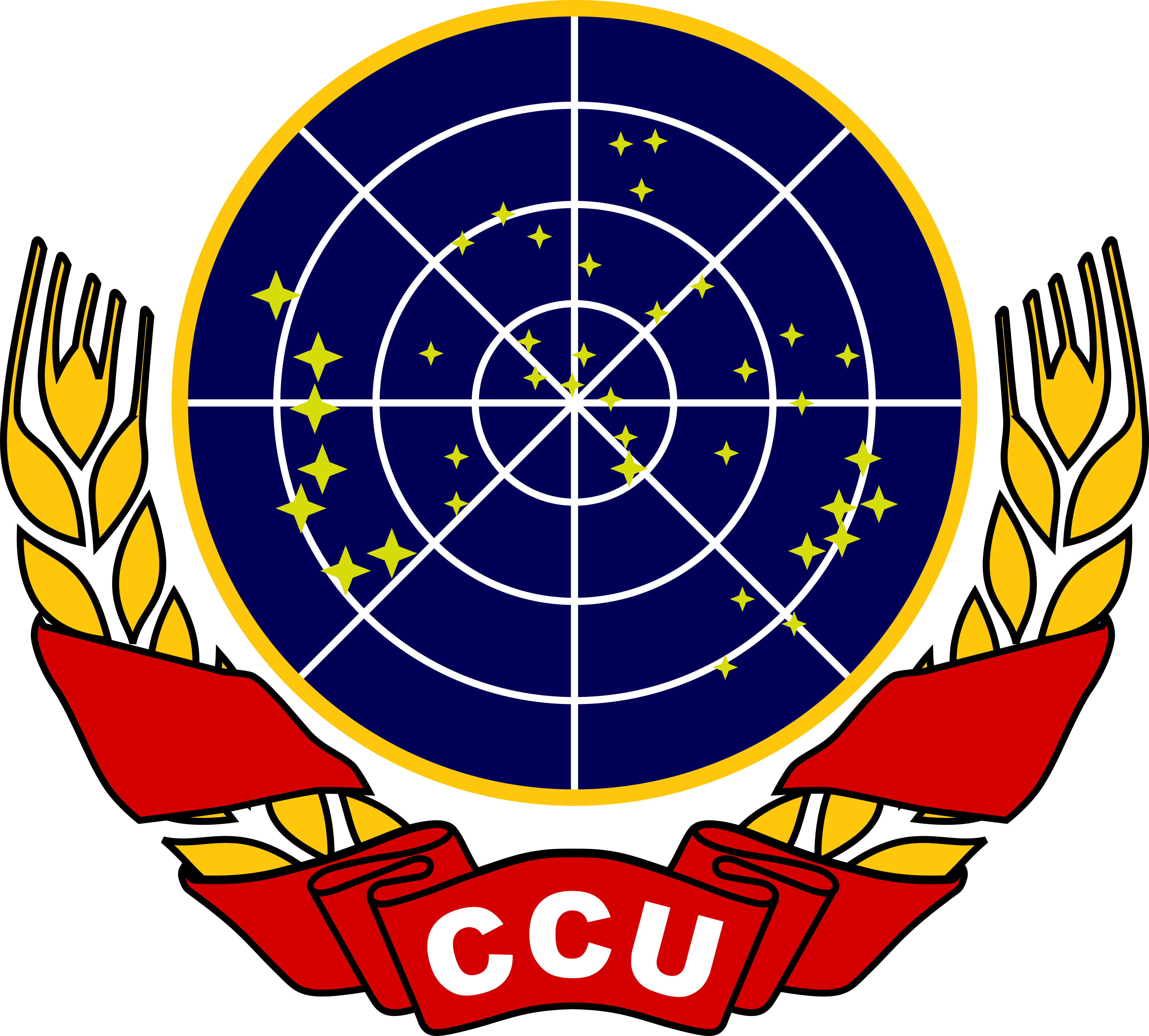 Ocemblem For A Not Quite Explicitly Communist Human - Circle (3720x3354), Png Download