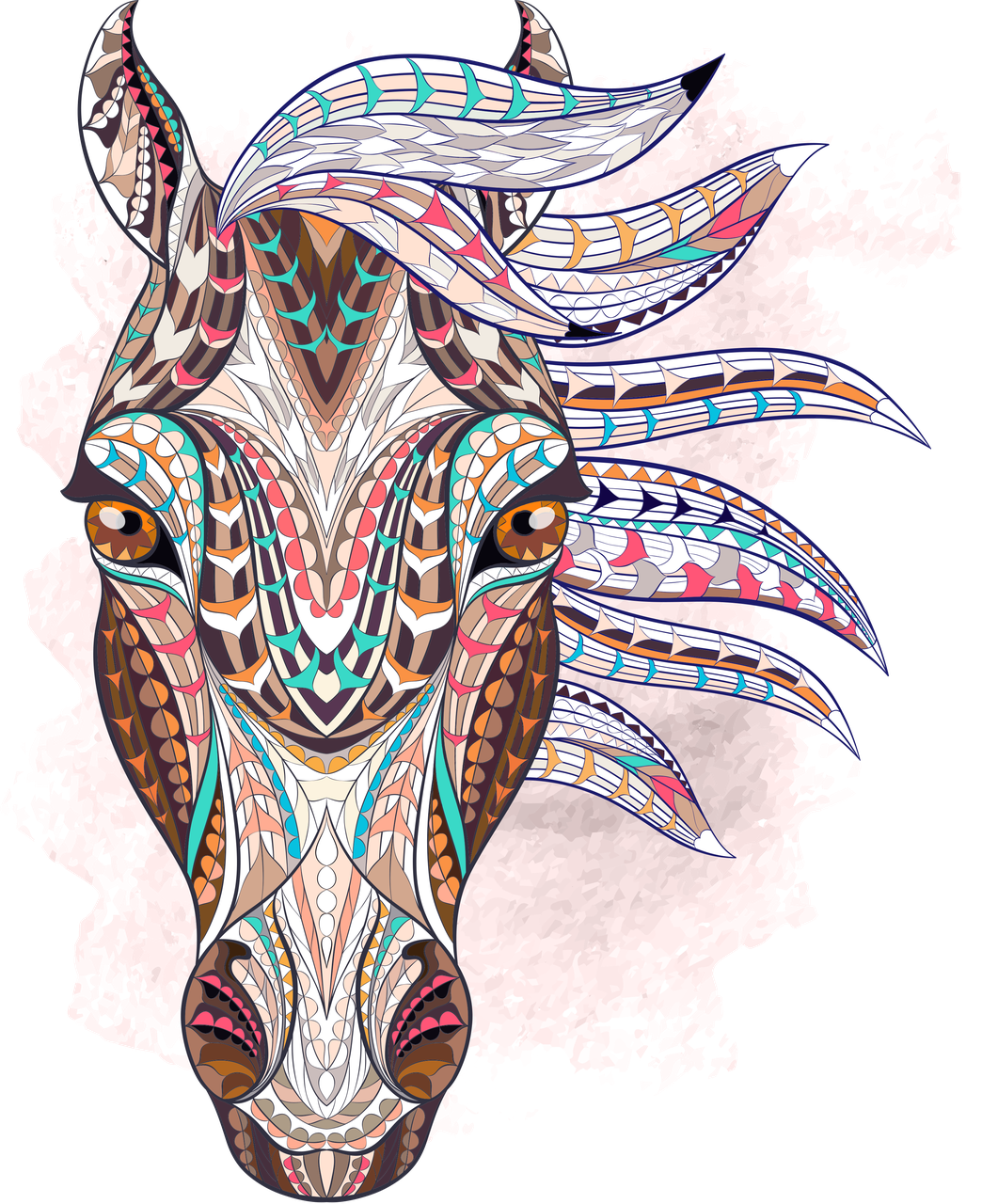 Paso Collection Fino Dreamcatcher Png Free Photo Clipart - Horse Totem Pole Drawing (1044x1280), Png Download