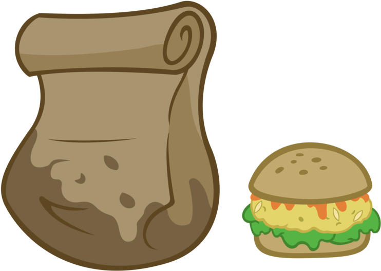 Burger Clipart Greasy Food - Mlp Food Vector (800x554), Png Download