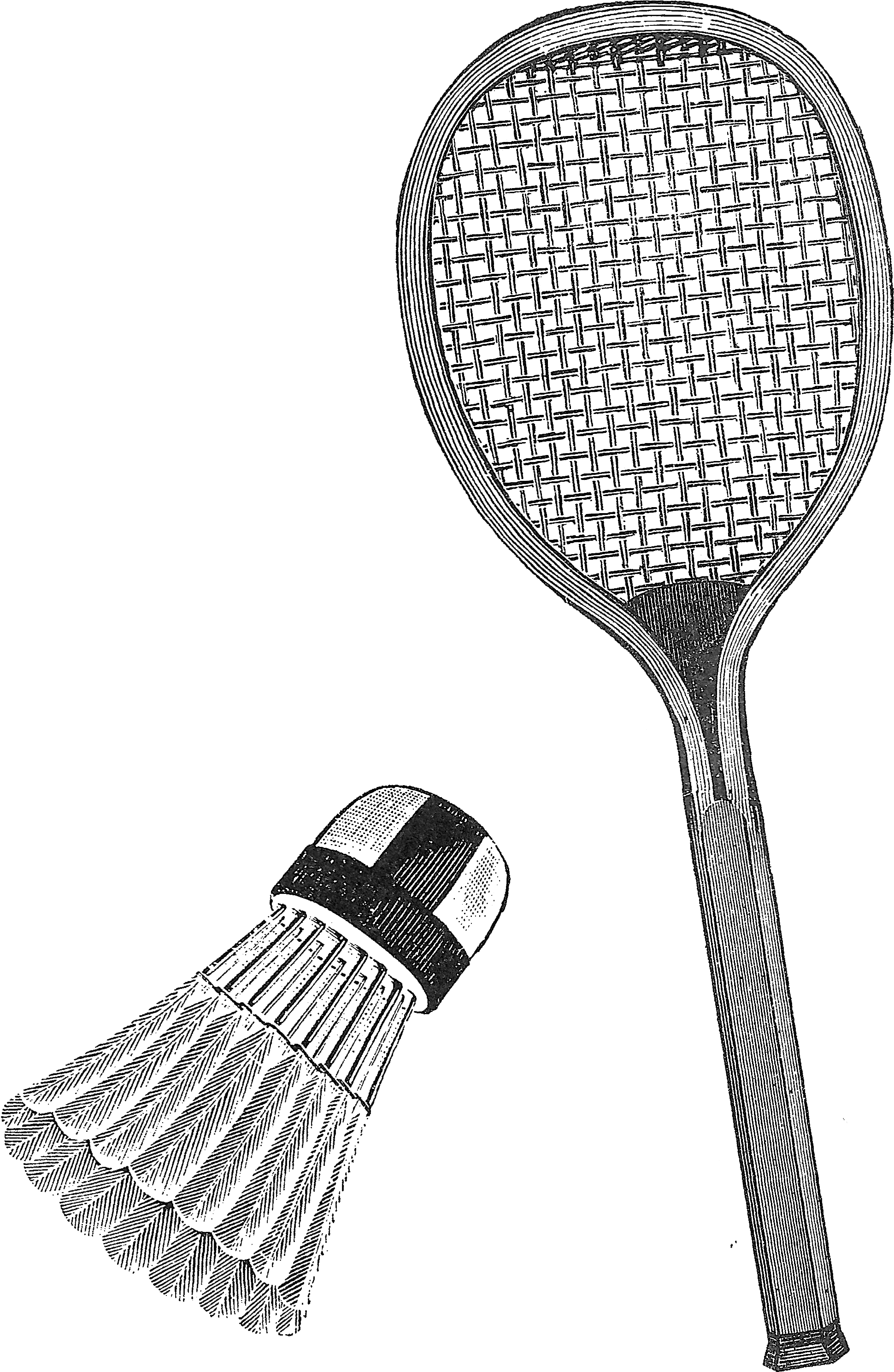 Badminton Victorian Era Free Vintage Clip - Badminton (2550x3300), Png Download