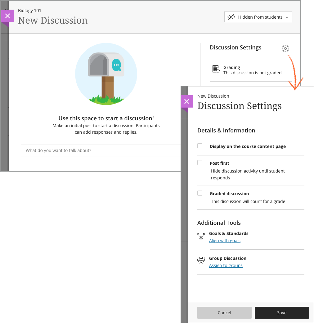 What Is The Difference Between A Conversation And A - Blackboard Ultra Add Discussion (1080x1080), Png Download