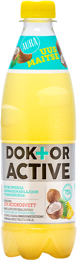 Dr Active Pineapple Juice Drink With Coconut Water - Orange Drink (400x916), Png Download