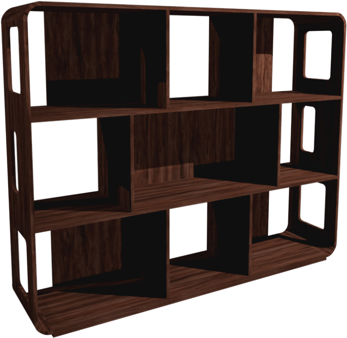 Swift Walnut Shelving Unit - Shelf (1000x1000), Png Download