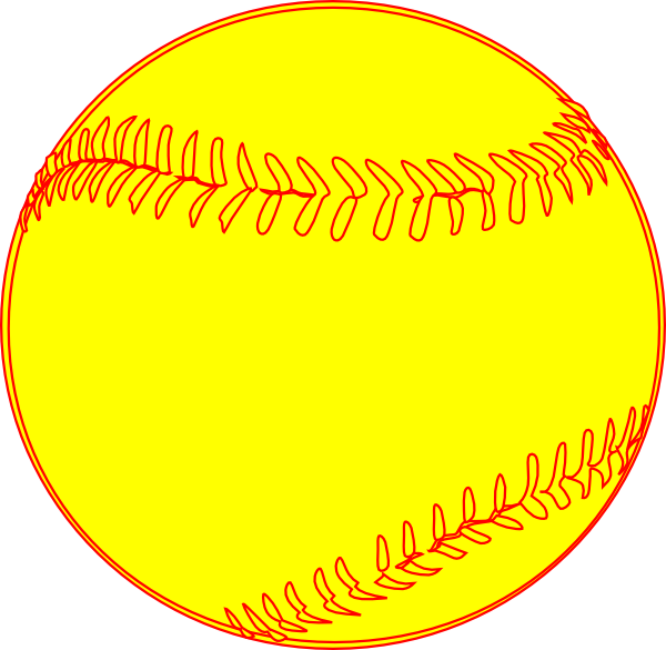Com Cliparts E J G A R X Softball-hi - Clipart Softball (600x585), Png Download