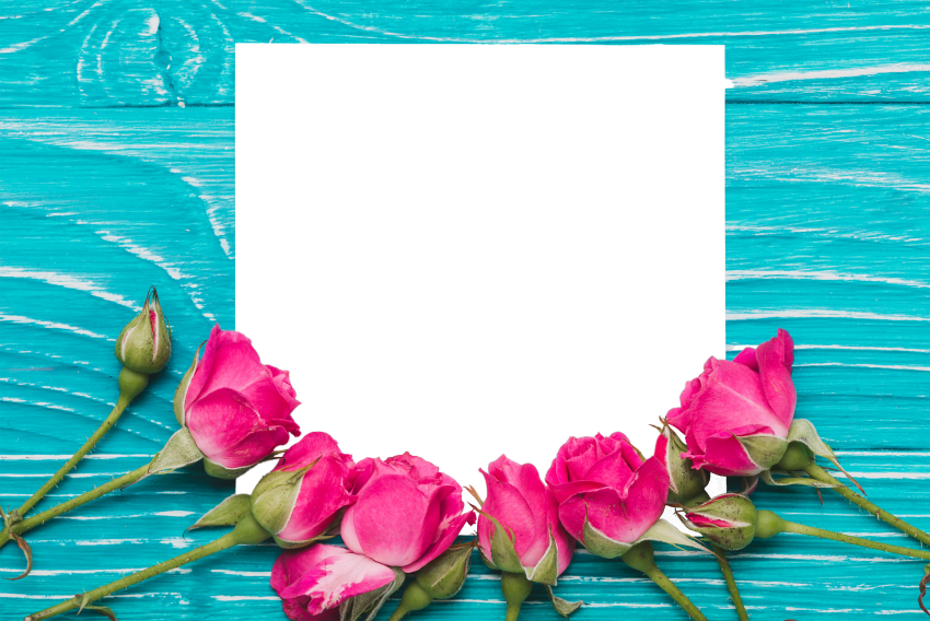 Floral Valentines Day Frame Png Clipart - Deus Mensagem De Bom Dia Sexta Feira (850x568), Png Download