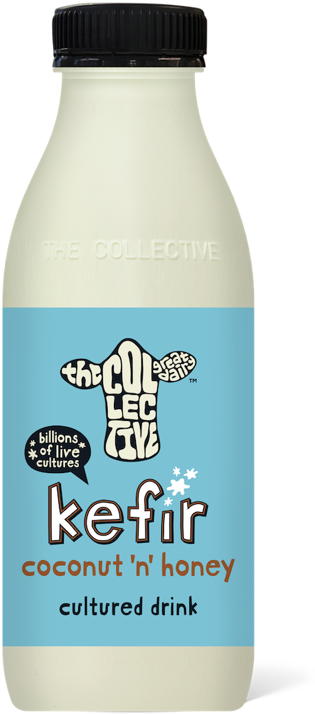 Coconut 'n' Honey Kefir 500ml - Collective Media (701x1400), Png Download
