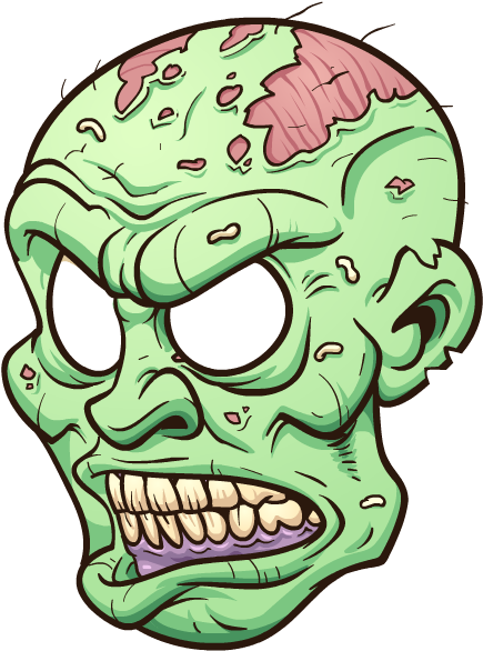 Zombie Stickers Messages Sticker-8 - Zombie Face Drawing Easy (618x618), Png Download