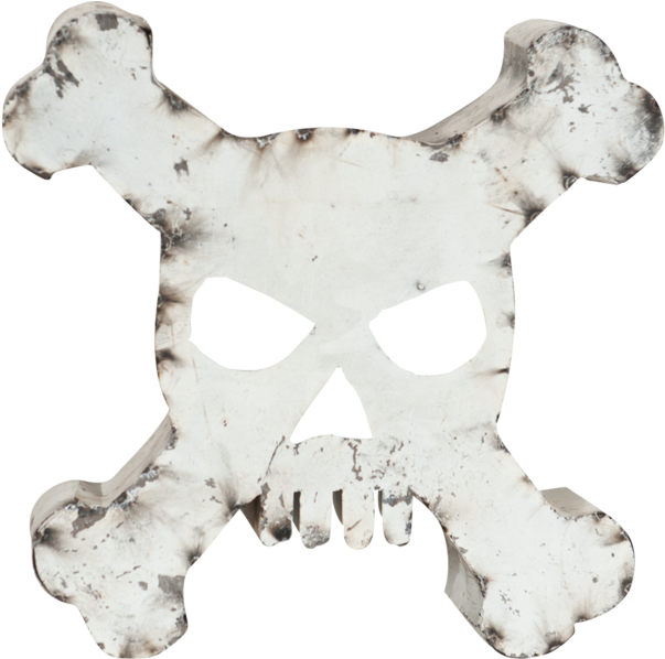 Skull & Cross Bone, Metal Symbol Wall Art - Stuffed Toy (1023x597), Png Download