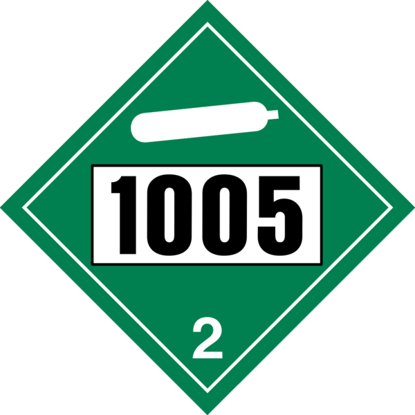 Non-flammable Poison Gas - Non Flammable Gas Placard (600x600), Png Download