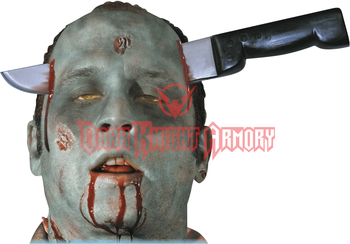 Zombie Knife Thru Head - Zombie Knife Through Head (700x700), Png Download