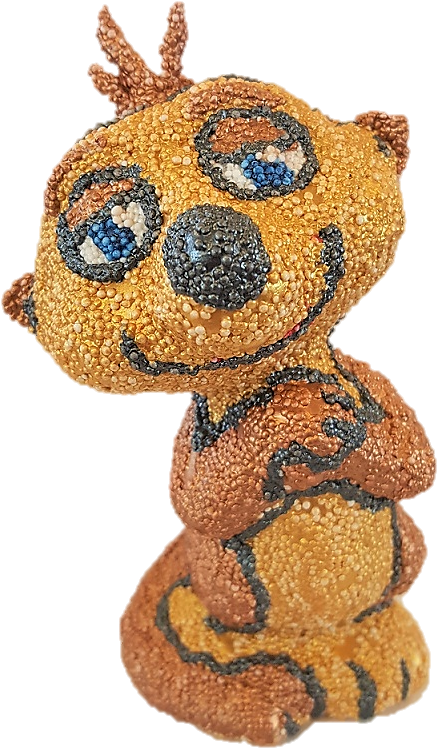 7400 Meerkat Party Animal In Foam Clay - Teddy Bear (696x797), Png Download