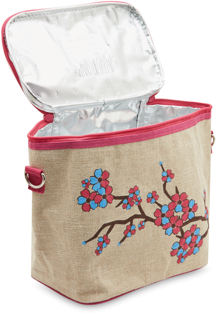 Pink Cherry Blossom Lunch Cooler Bag - Gunny Sack (700x700), Png Download