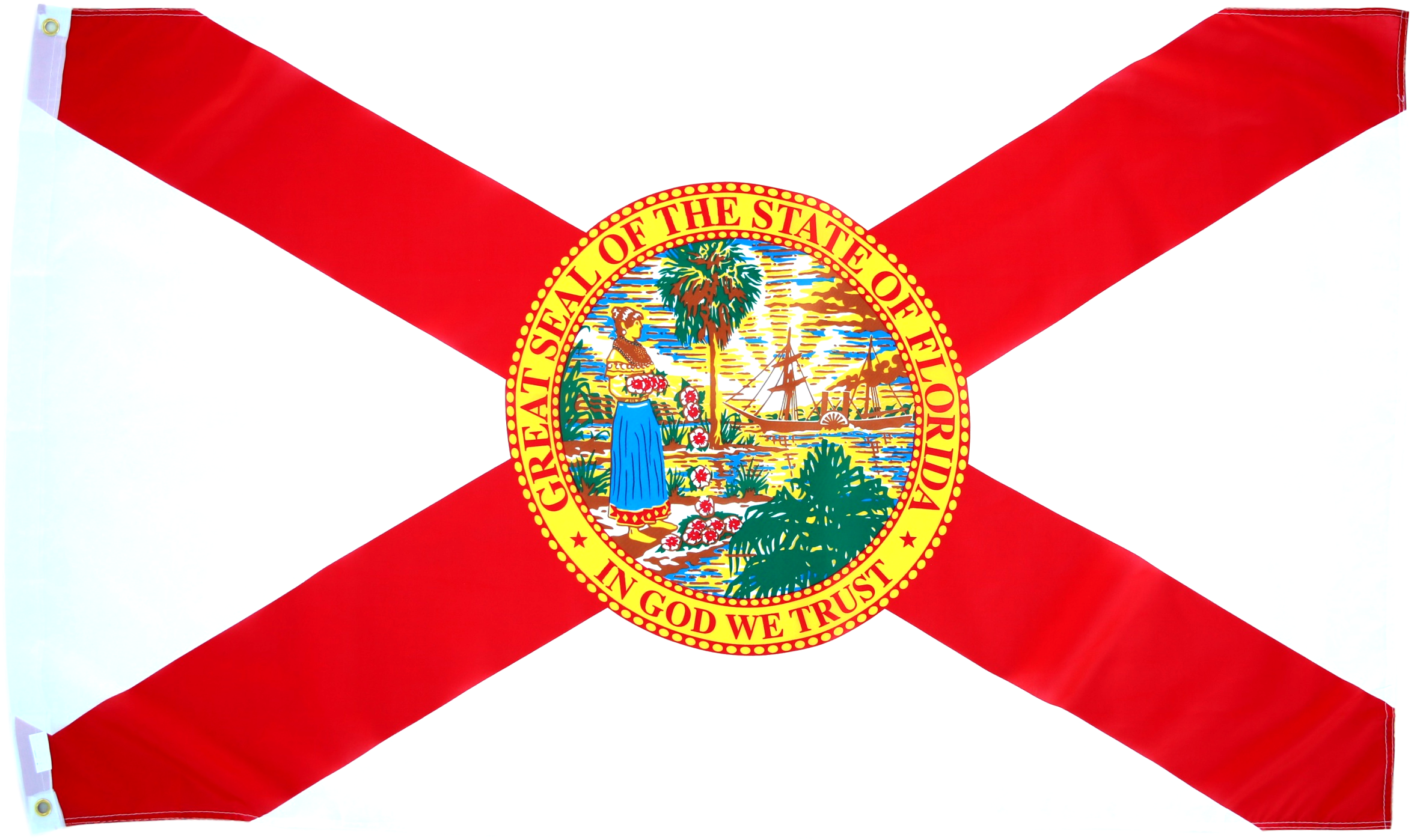 Florida State Flag Fl State Flag 3 By 5 Polyester With - Florida Flag Png (2632x1754), Png Download