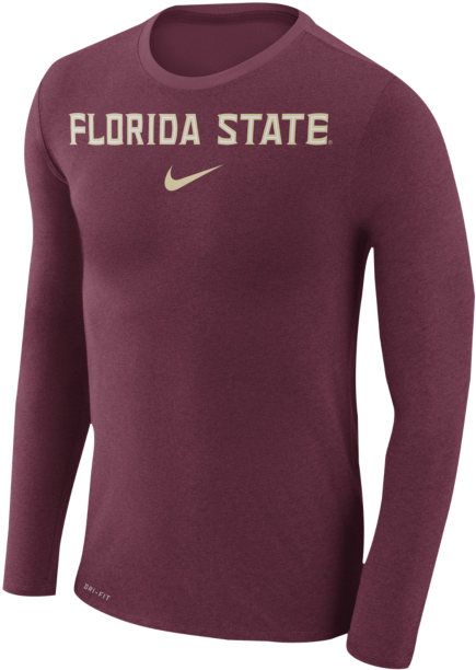 Florida State Seminoles Ncaa Men's Nike Marled Long - Long-sleeved T-shirt (630x630), Png Download